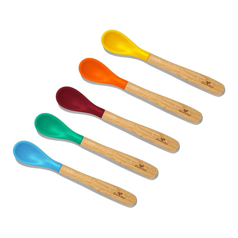 Infant Spoons Small Scoop | Bamboo & Silicone