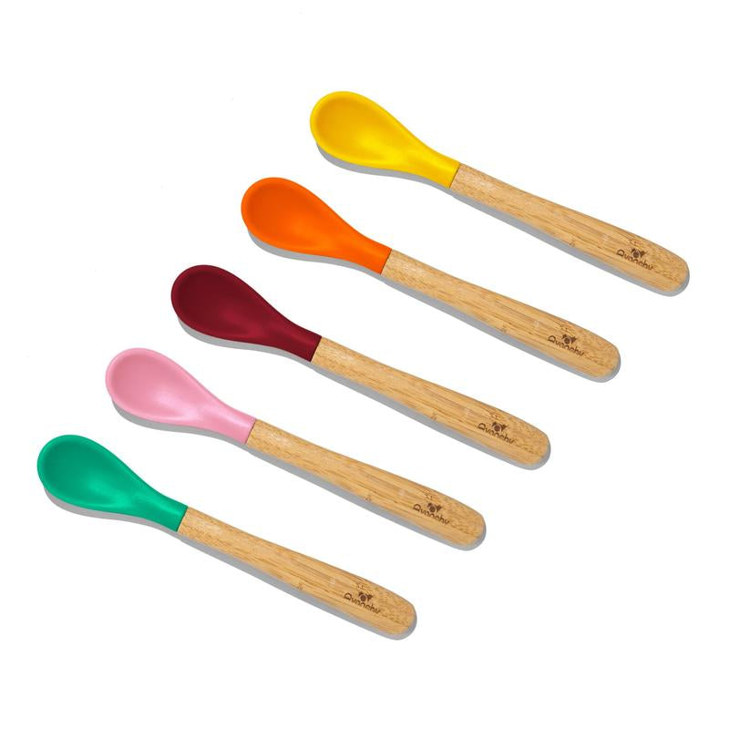 Infant Spoons Small Scoop | Bamboo & Silicone