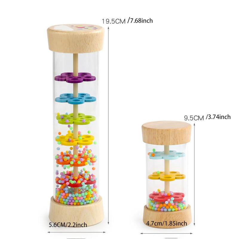 Rain Sound Tube Simulator Toy Rainbow Hourglass Sand Bell Educational Music Class Puzzle Half Discussion Instrument Kids Gift (The Product Has Two Sizes to Choose : 1 Small Size or 1 Large Size), Gift