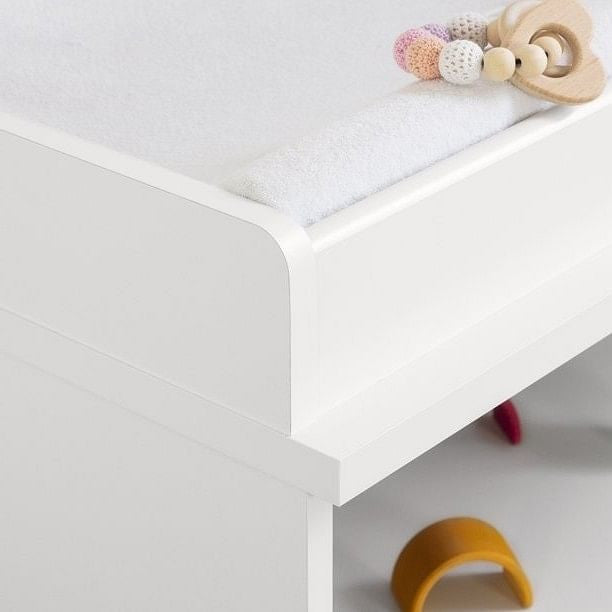 Modern Nursery 2 Drawer Storage Baby Changing Table in White-1