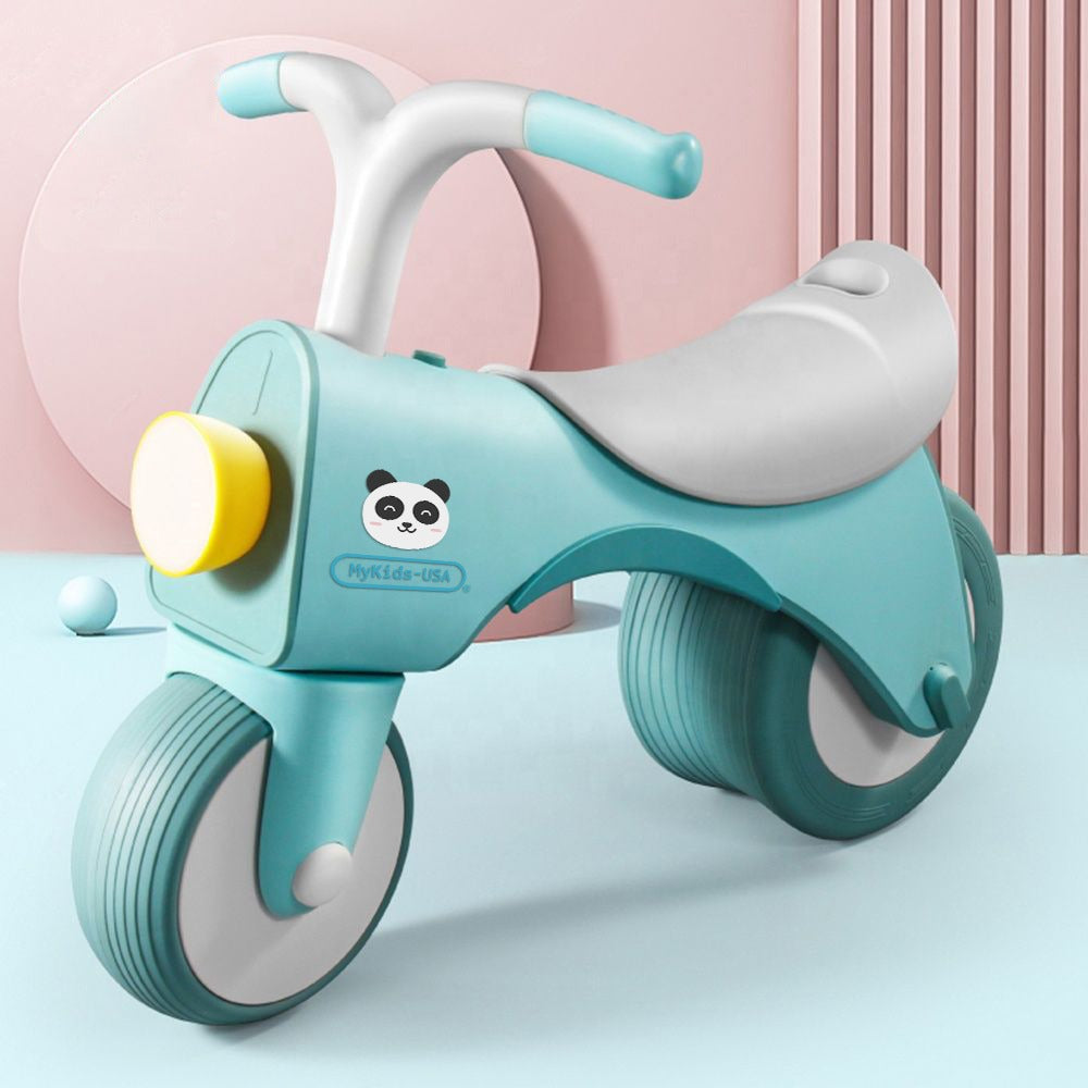 MyKids-USA 5-in-1 Musical Balance Bike – Wide Wheels, Lights & Anti-Rollover Safety