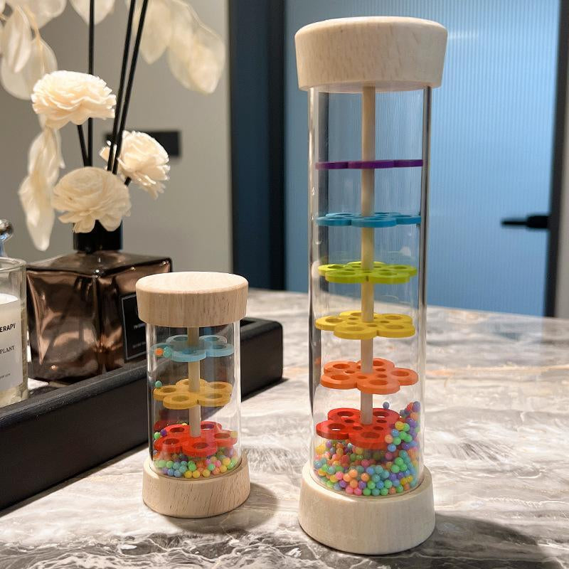 Rain Sound Tube Simulator Toy Rainbow Hourglass Sand Bell Educational Music Class Puzzle Half Discussion Instrument Kids Gift (The Product Has Two Sizes to Choose : 1 Small Size or 1 Large Size), Gift