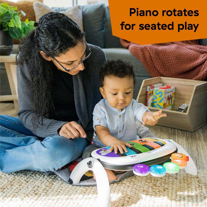 Baby Einstein 4-In-1 Kickin’ Tunes Music & Language Discovery Gym and Piano Tummy Time Activity Mat