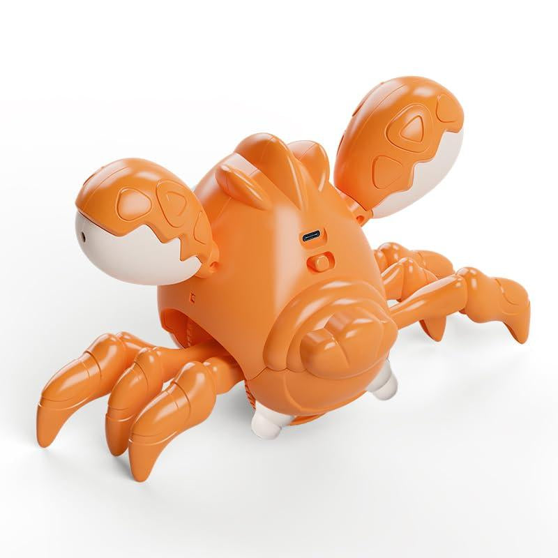 Crawling Lobster Tummy Time Toy , Walking Lobster Toys, Interactive Big Lobster Toy with Music and Lights, Dancing Lobster Auto-Avoiding Obstacles, Ideal Boxes for Boys&Girls during Halloween, Christmas, and Thanksgiving