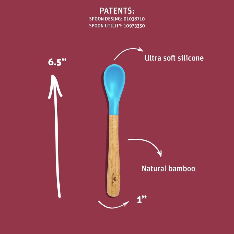Infant Spoons Small Scoop | Bamboo & Silicone