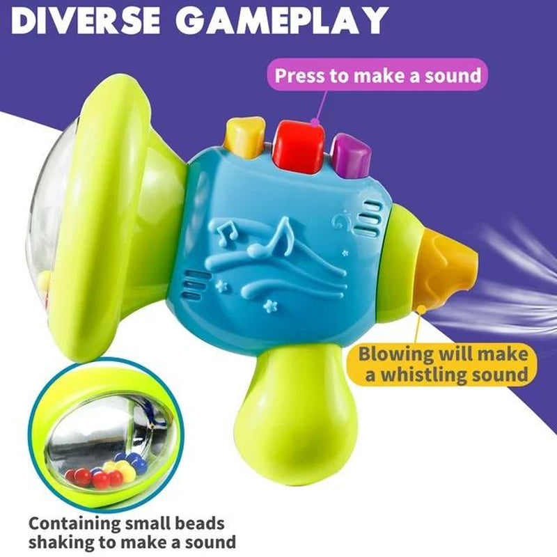 10PCS Baby Rattle & Teether Set – Infant Grab & Shake Toys with Sensory Grips, Colors & Patterns for Fine Motor Skills, Perfect Newborn Gift