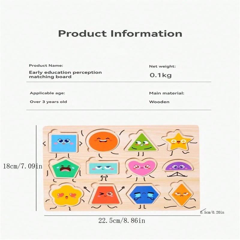 Wooden Jigsaw Puzzle Toy, 1 Count Multiple Theme Wooden Matching Puzzle, Logical Thinking Wooden Matching Puzzle, Creative Toy for Kids