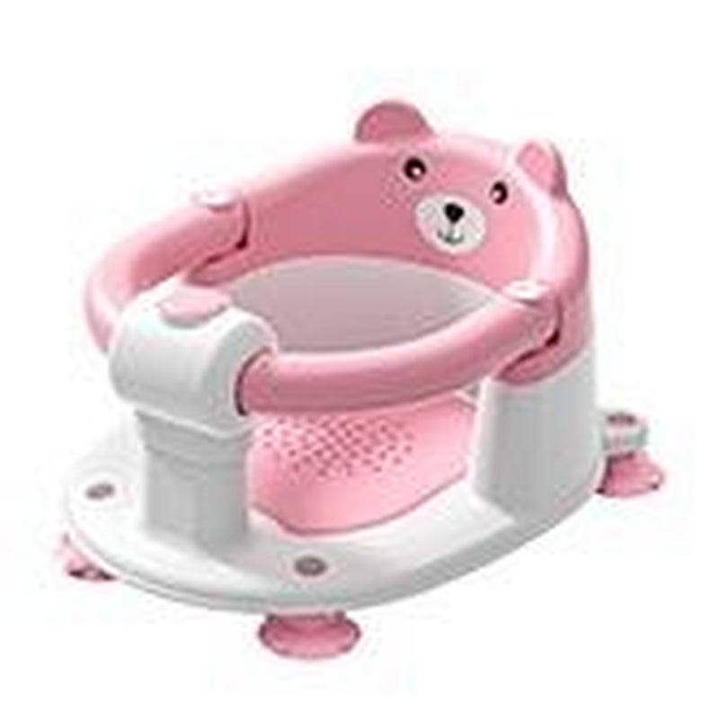 MOREFEEL Frog Design Baby Bath Seat for Babies 6 Months - 36 Months Toddler Bath Seats for Babies Sitting up Non-Slip Infant Bath Tub Chair with 4 Suction Cups & Soft Cushion for Shower Compact Toddler Bathtub Seat Pink Gift Newborn