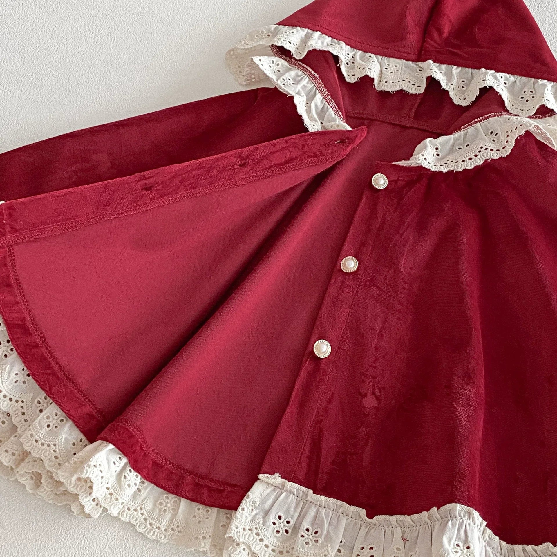 Autumn and Spring Baby Girl Color Patchwork Hollow-out Pattern Cape Popular Shawl-2