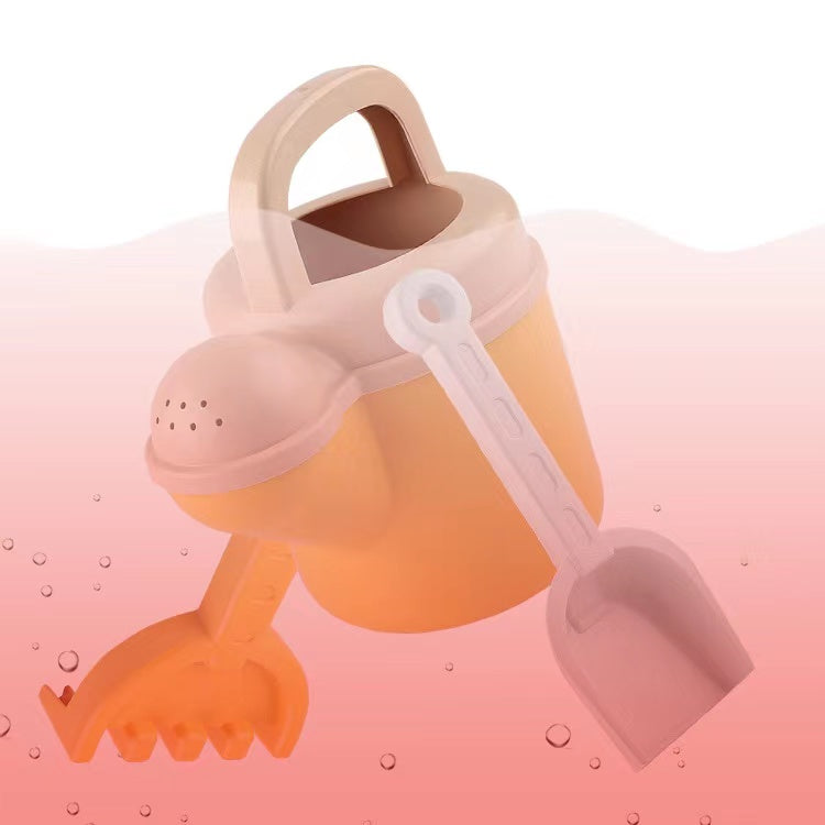 Children's Beach Toy Wheat Straw Beach Bucket Set With Sand Sand Dredging Tools Outdoor Toy