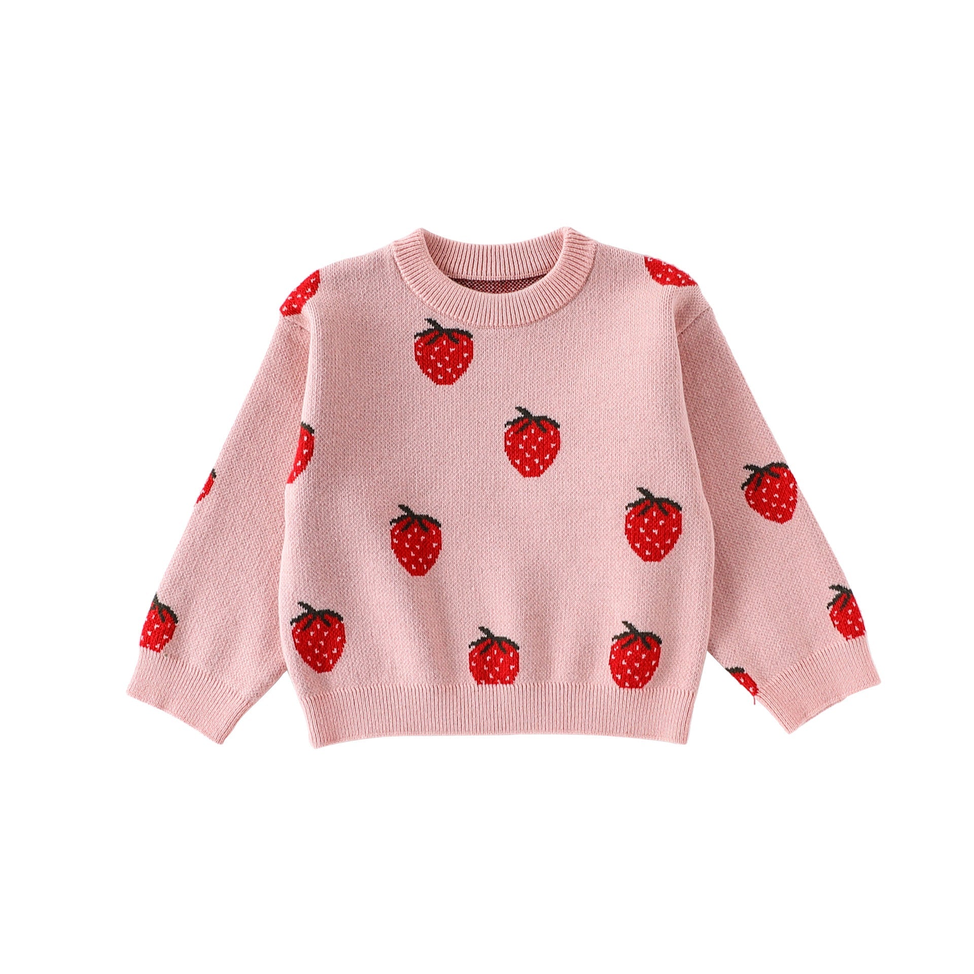 Autumn and Winter Arrival Baby Kids Girls Long Sleeves Hearts Pattern Crew Neck Sweater-2