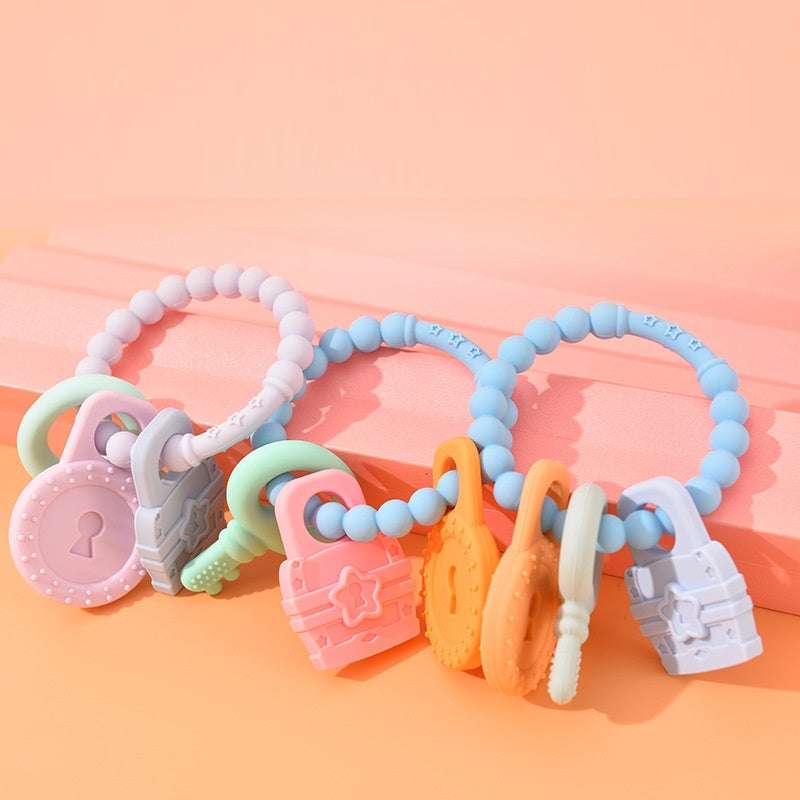 Baby Teething Toys – Key Bracelet Silicone Teething Sticks-4