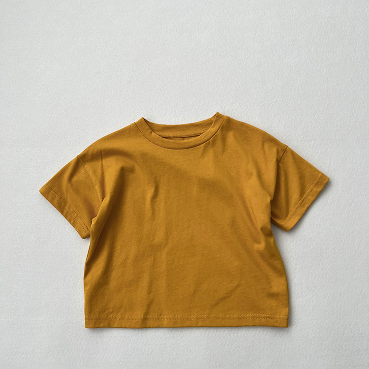 Baby Solid Color Thin Style Fashion Unisex T-Shirt-8