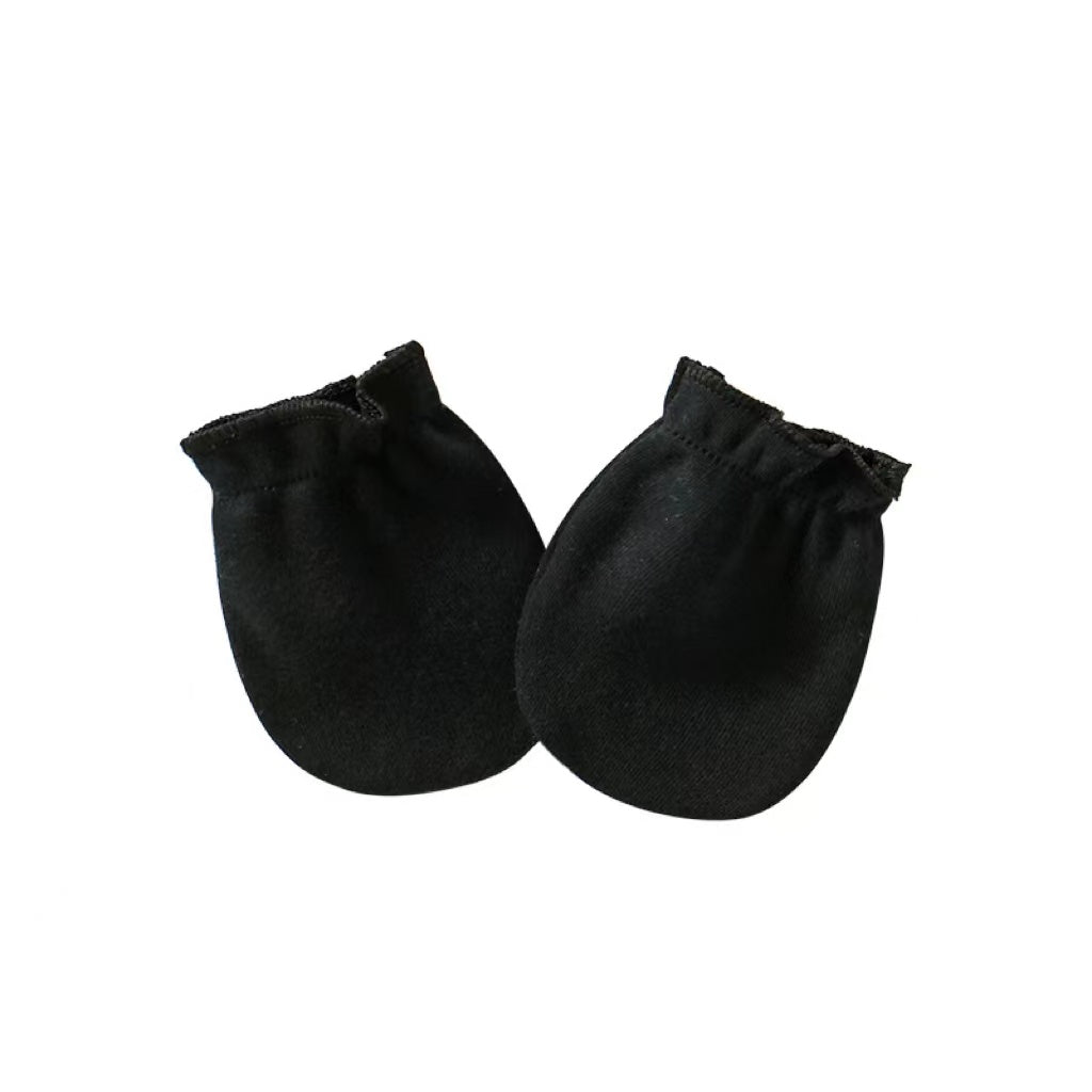 Newborn Baby Solid Color Soft Cotton Gloves For All Seasons-6